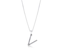 Collana Promesse Donna in Oro bianco Diamante LETTERV1